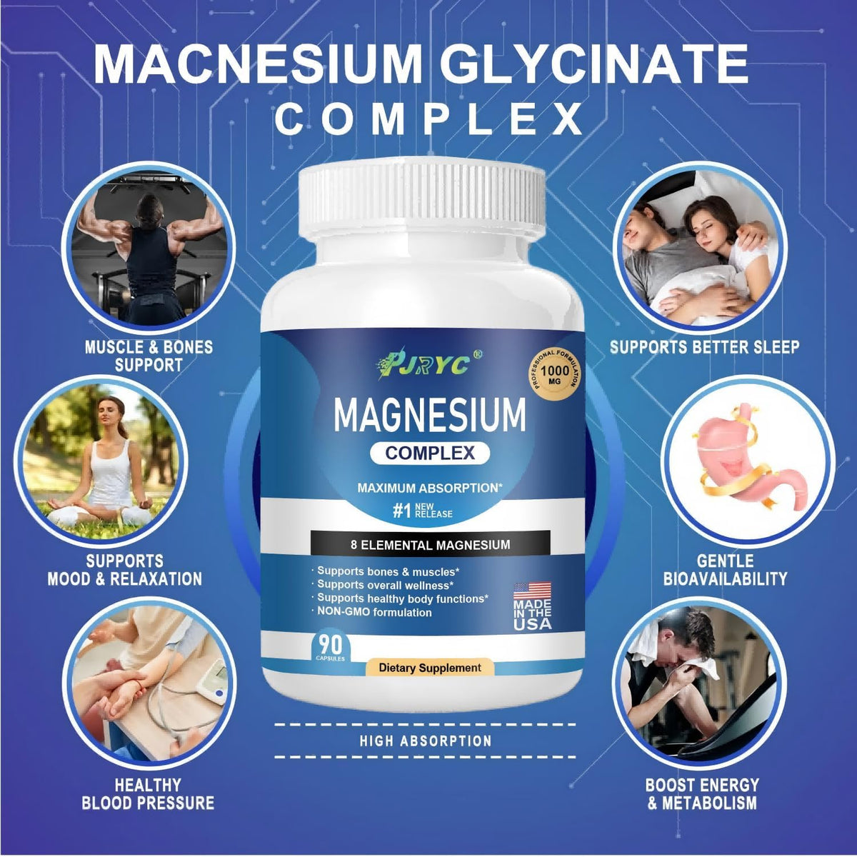 Magnesium Complex Supplement - 1000Mg