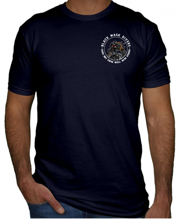Does Not Swim Well With Others Men's Cotton T-Shirt – Navy