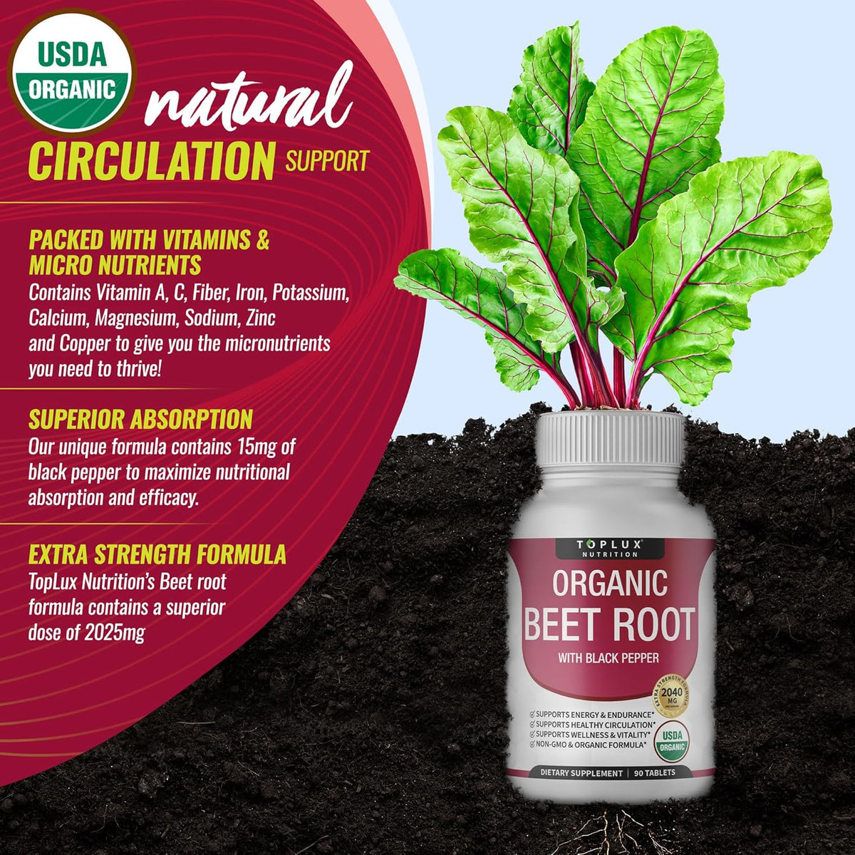 Organic Beet Root Powder Tablets