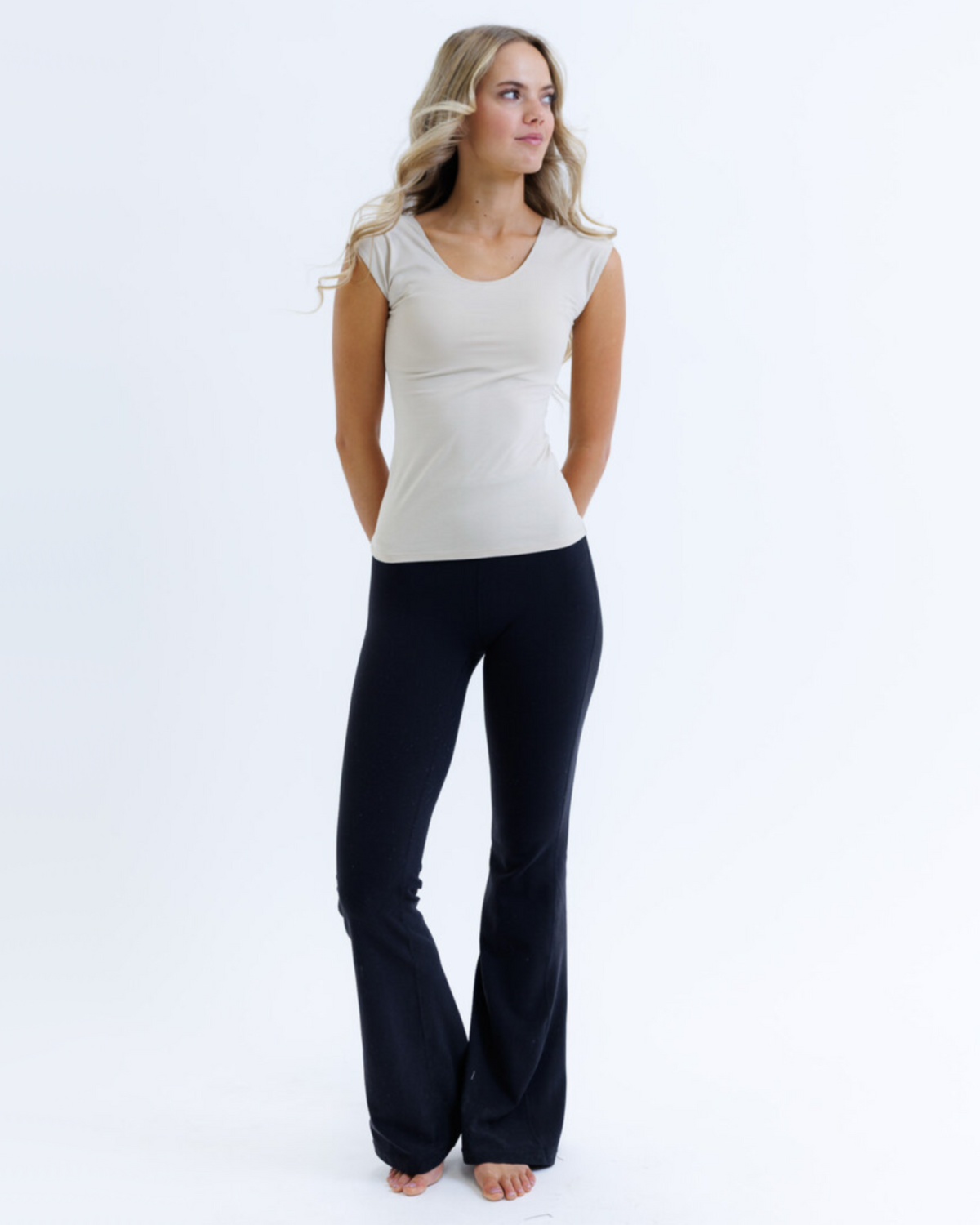 Downeast Essential Fitted Scoop-Neck Layering Tee