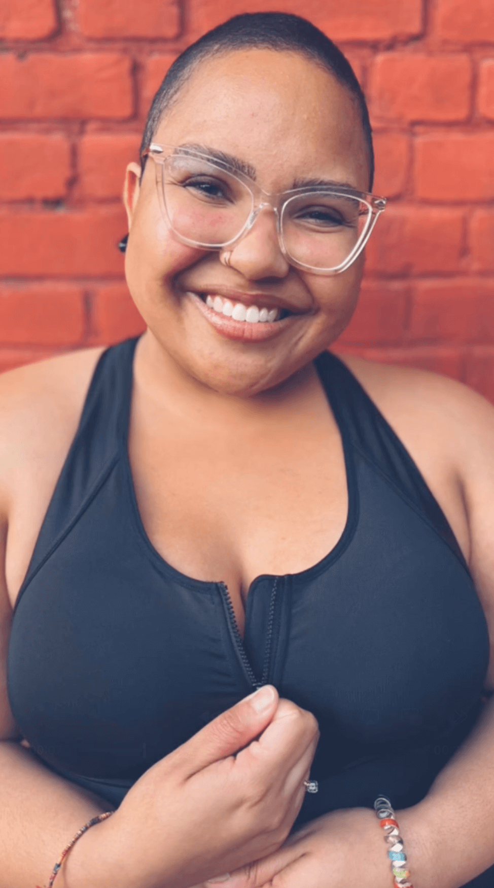 Meadow Hero Wireless Front-Zip Sports Bra – Black