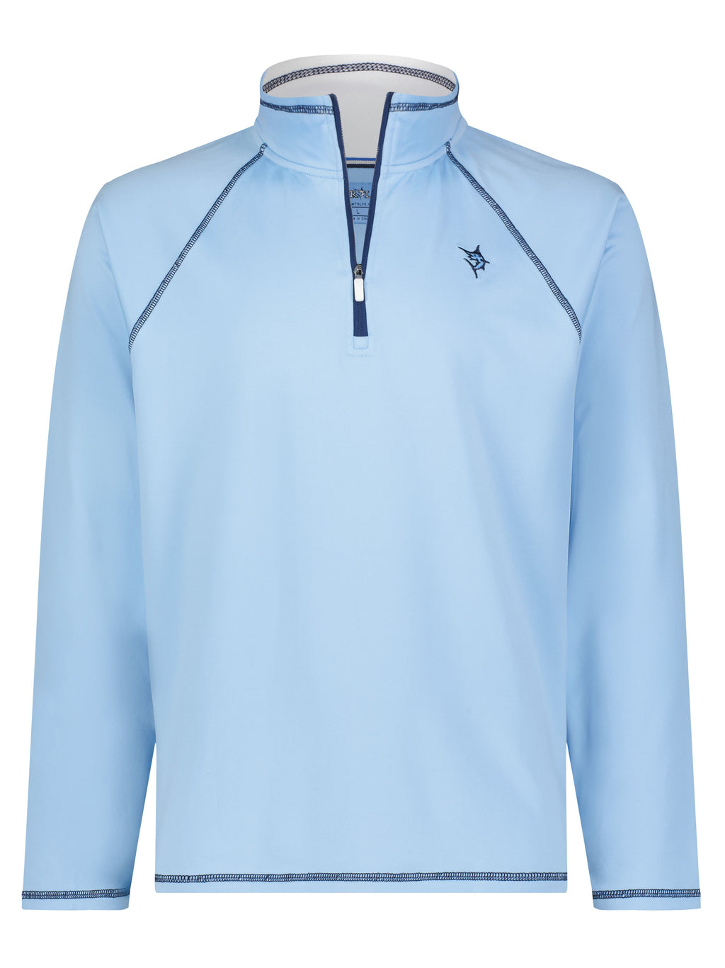 New Harbor Quarter Zip Pullover  Pale Blue
