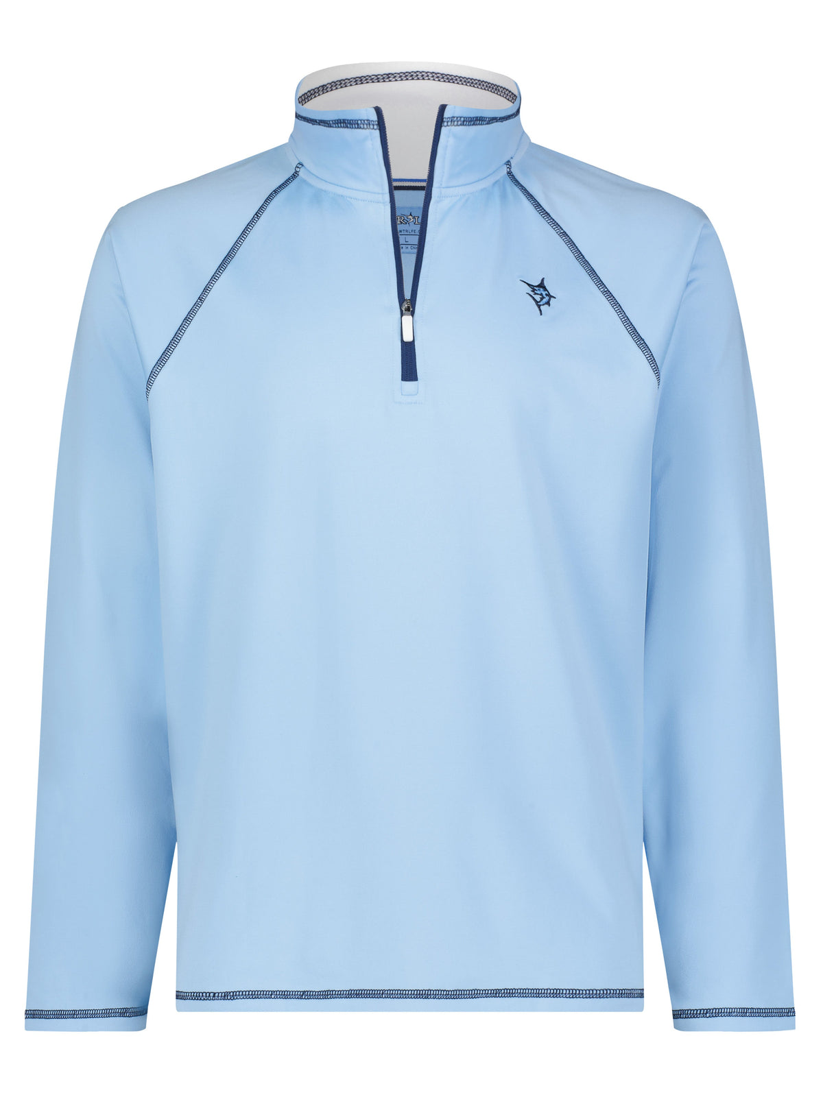 New Harbor Quarter Zip Pullover  Pale Blue