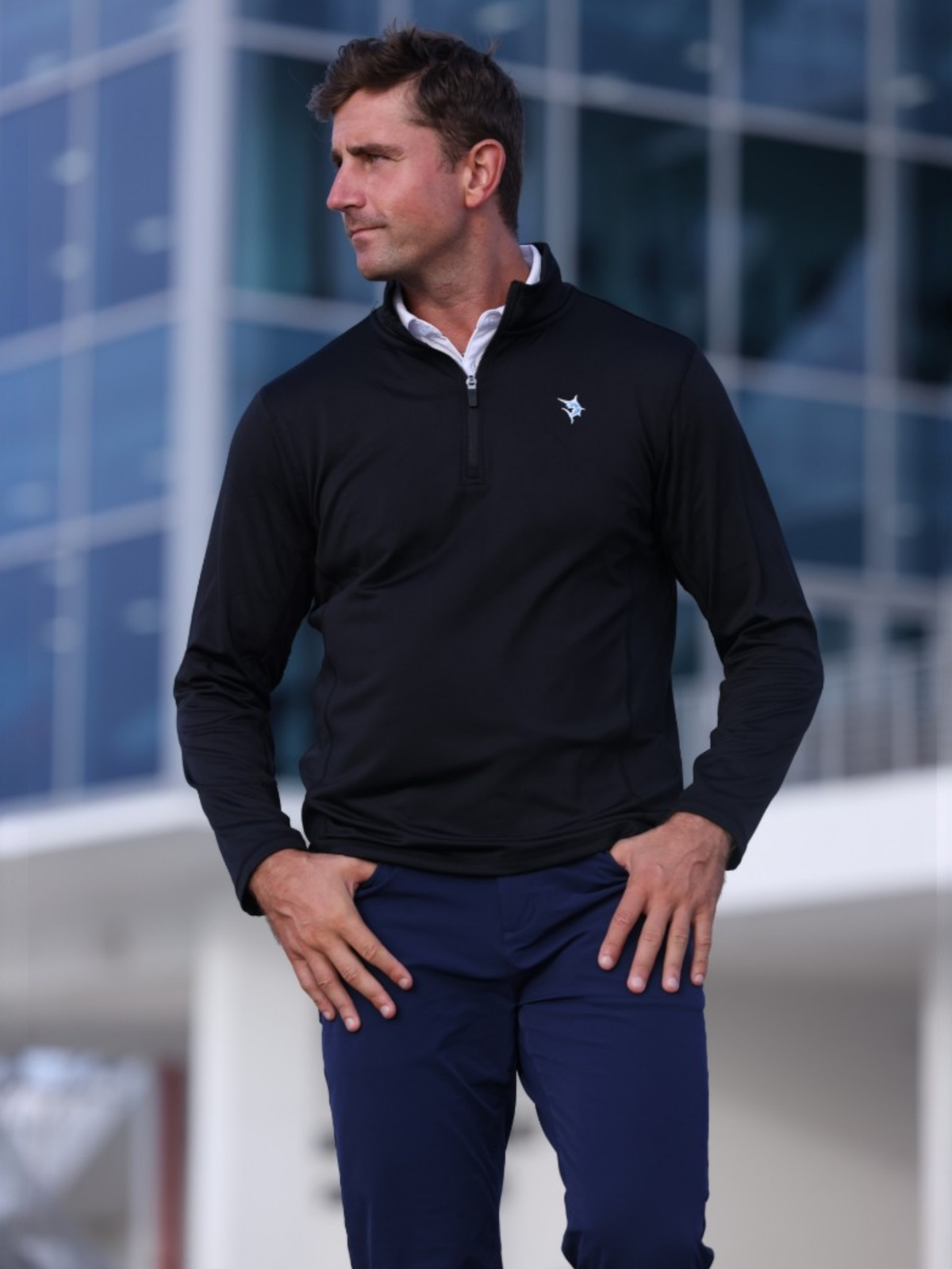 Montauk Midweight Quarter Zip Pullover – Black