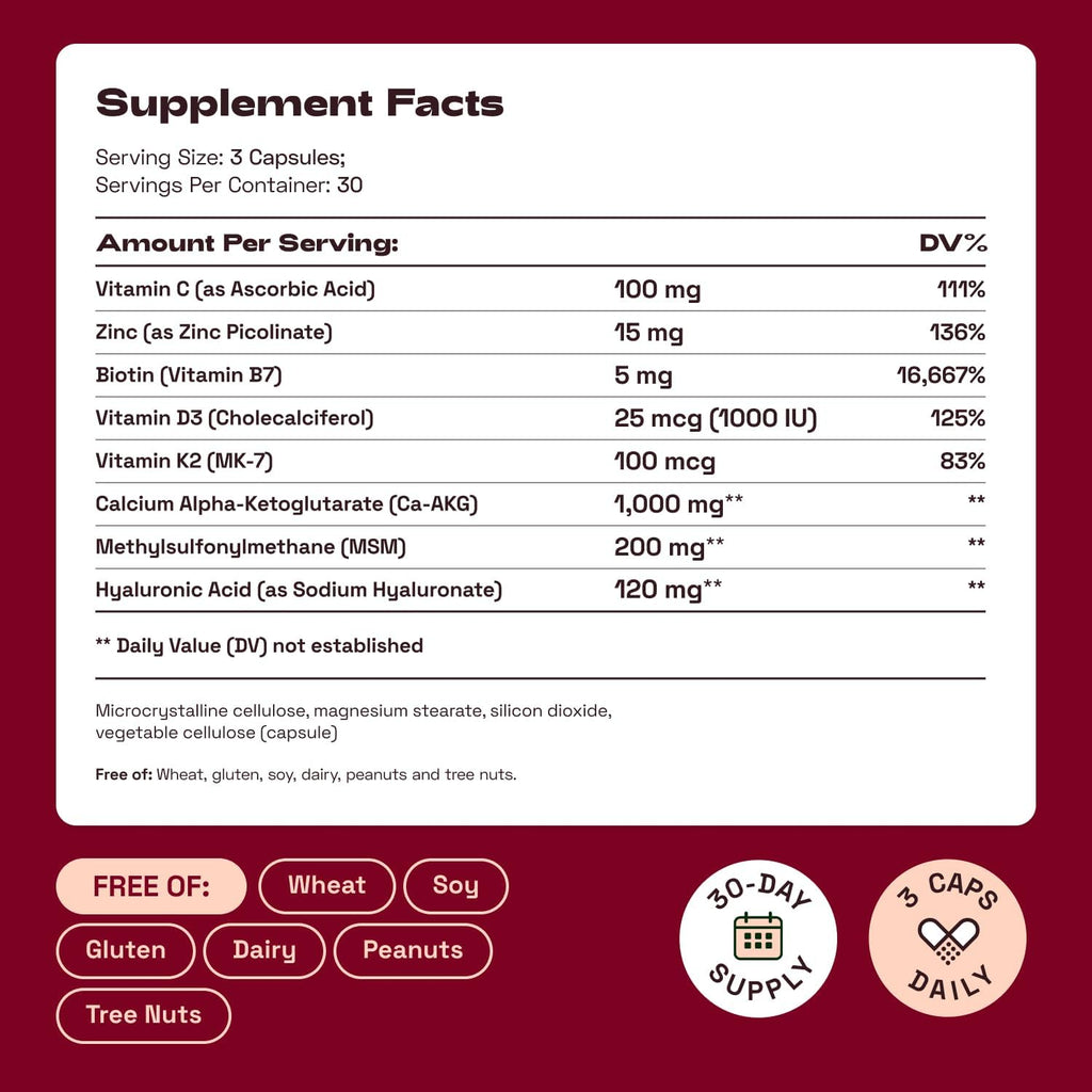 Hair Skin and Nails Vitamins for Women