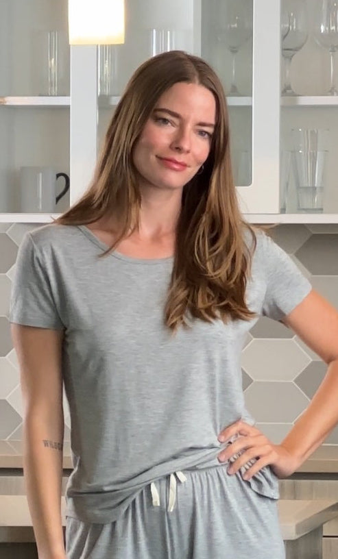 Women's Bamboo Viscose Lounge Set – T-Shirt & Shorts