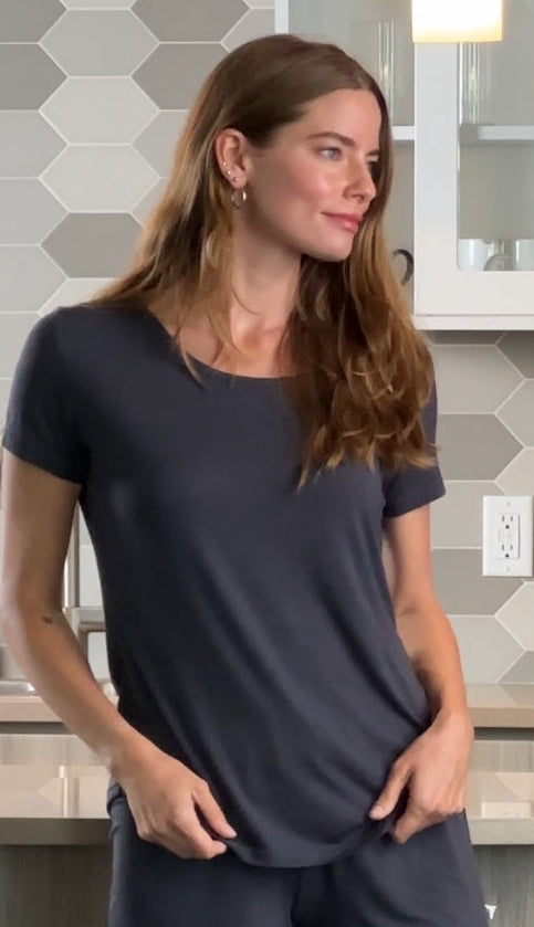 Women's Bamboo Viscose Lounge Set – T-Shirt & Shorts